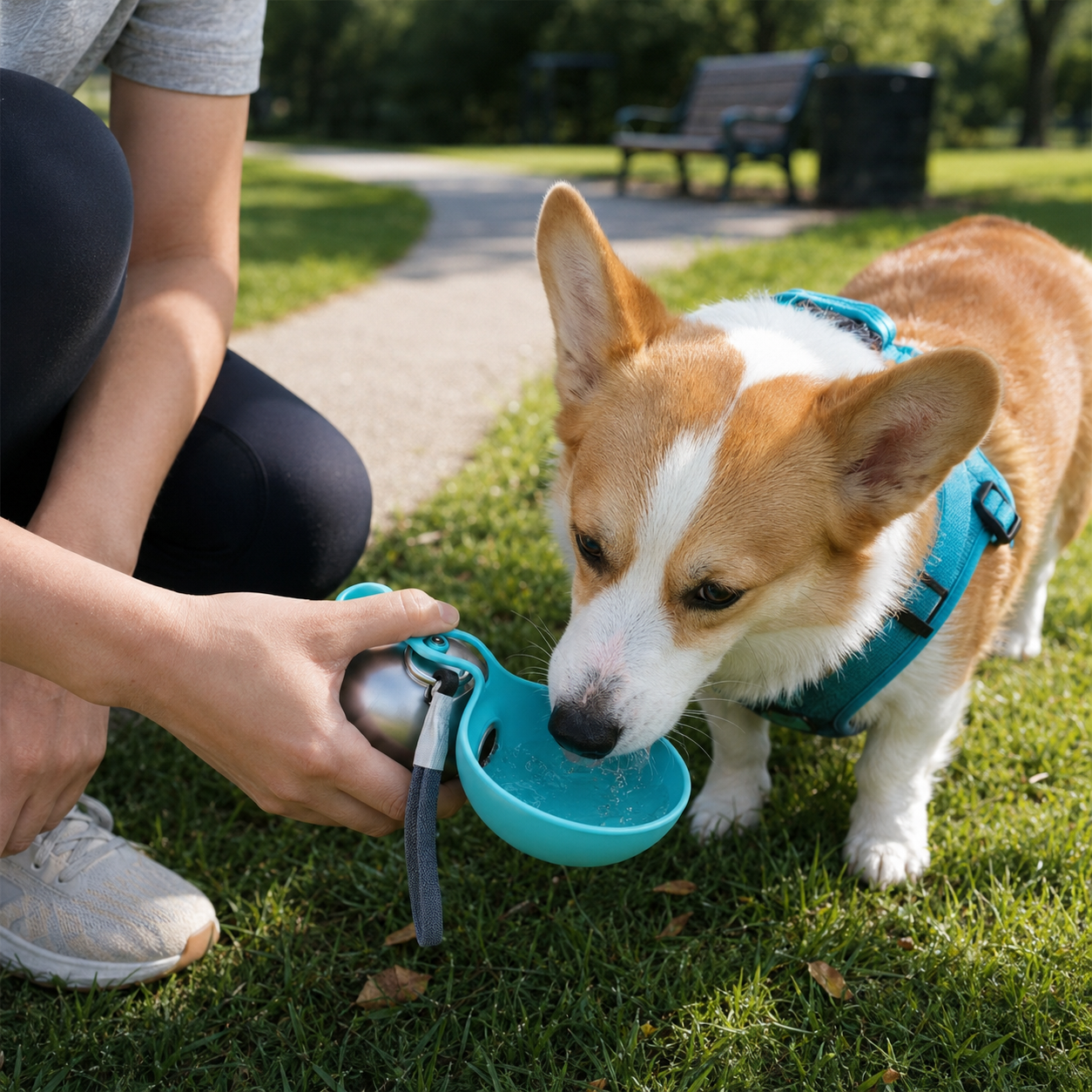 Portable Foldable Pet Water Bottle 285ml – Travel & Walk-Friendly Dog Water Bottle