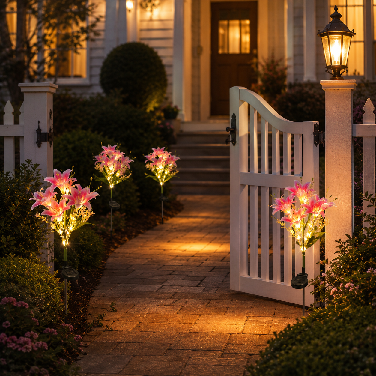 Solar Lily Lights – Outdoor Waterproof LED Garden Stakes