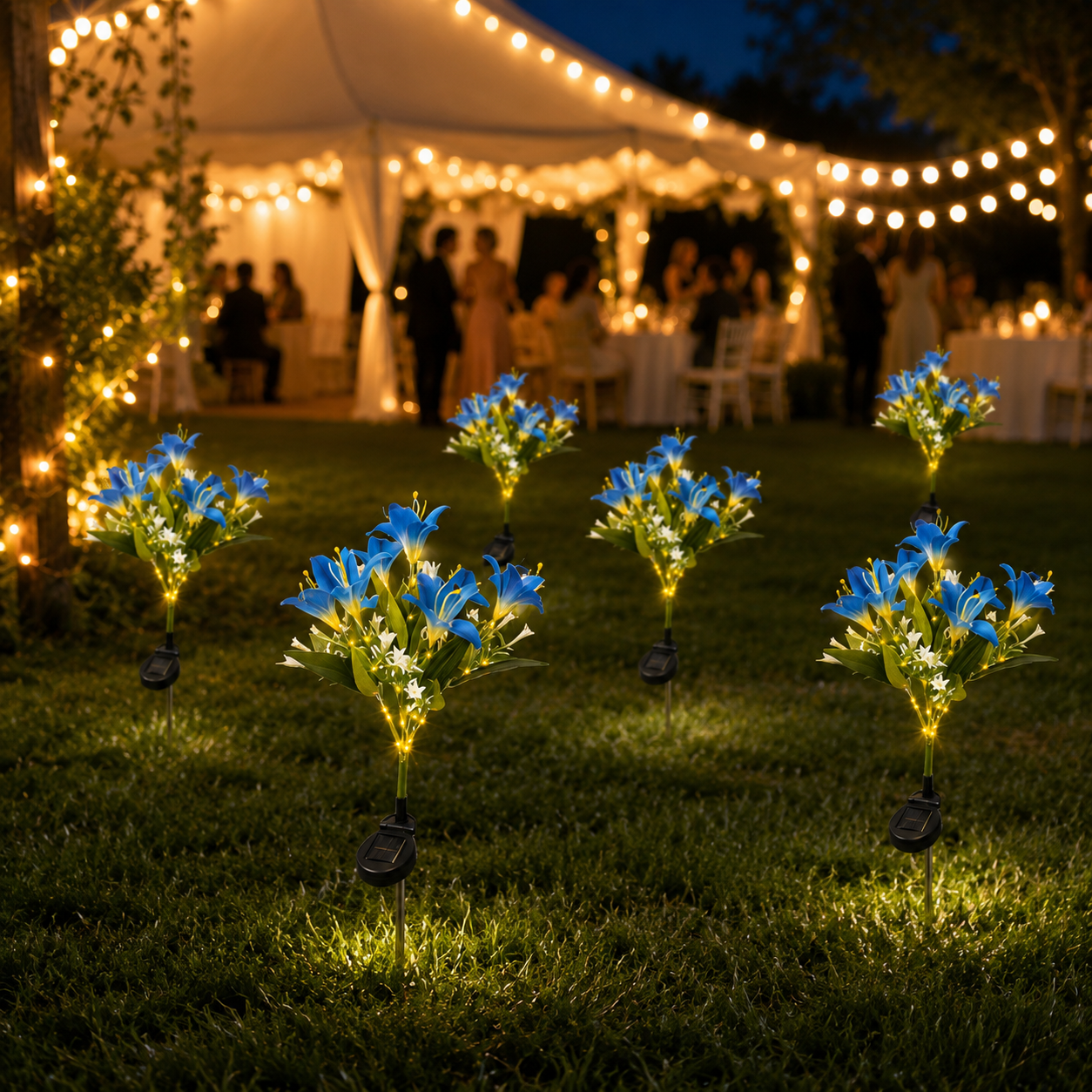 Solar Lily Lights – Outdoor Waterproof LED Garden Stakes