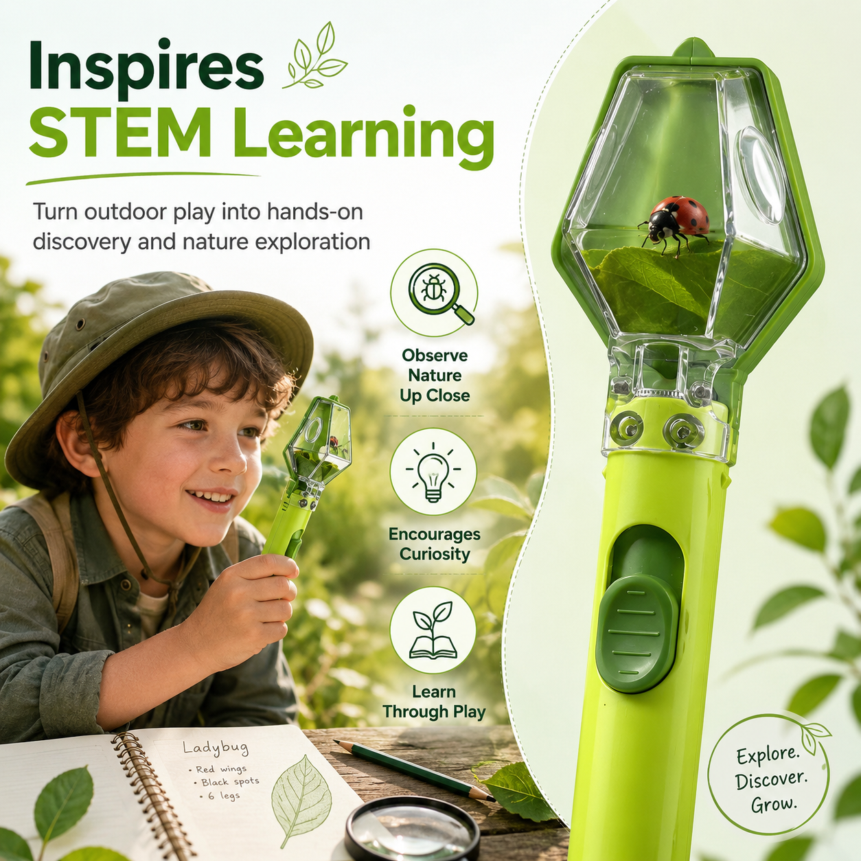 Kids’ Insect Catcher & Observation Tool – Capture Curiosity, Not Just Bugs!