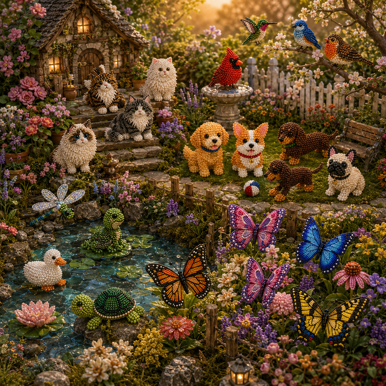 3D Beaded DIY Craft Kits – 24 Unique Themes Collection
