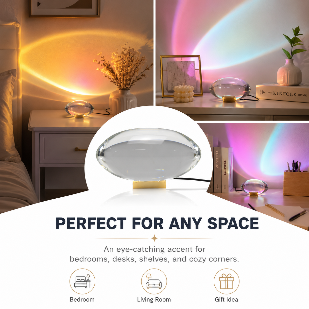 Angel's Tear – Prismatic Crystal Egg Ambient Lamp