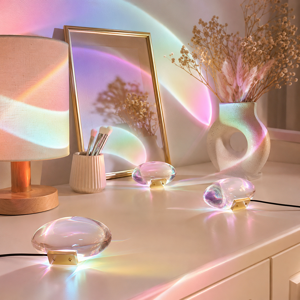 Angel's Tear – Prismatic Crystal Egg Ambient Lamp