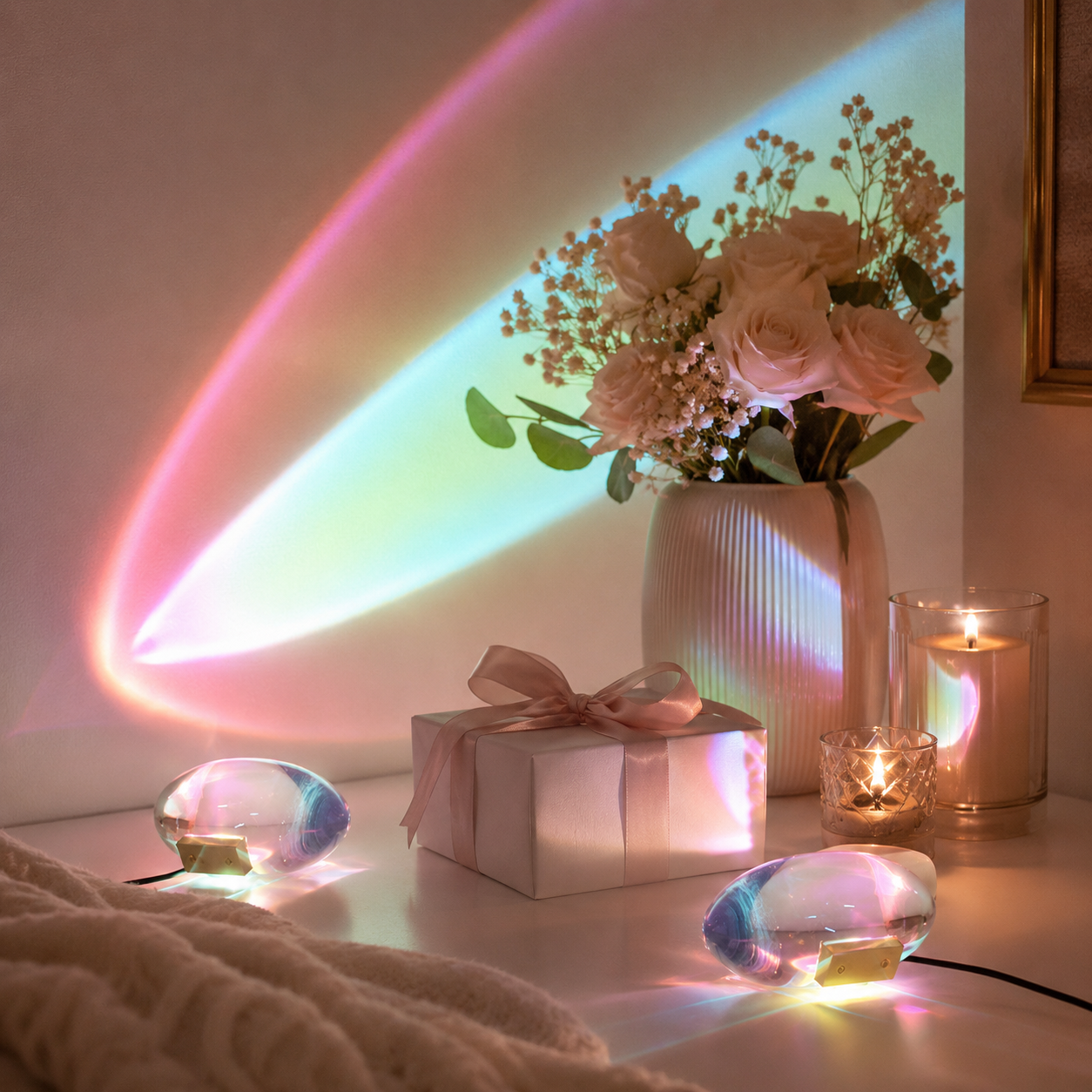 Angel's Tear – Prismatic Crystal Egg Ambient Lamp