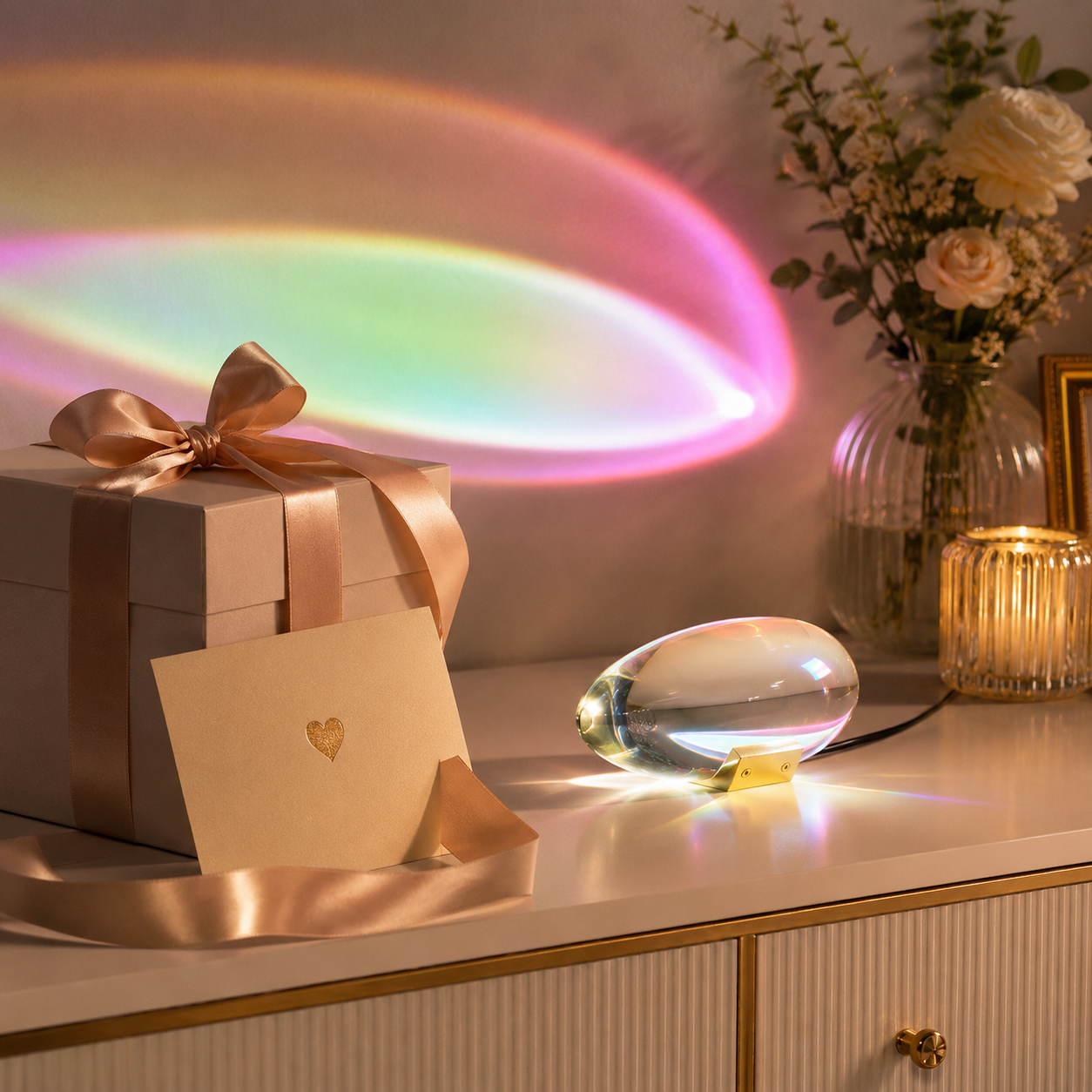 Angel's Tear – Prismatic Crystal Egg Ambient Lamp