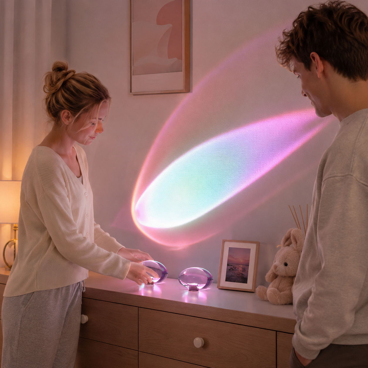 Angel's Tear – Prismatic Crystal Egg Ambient Lamp