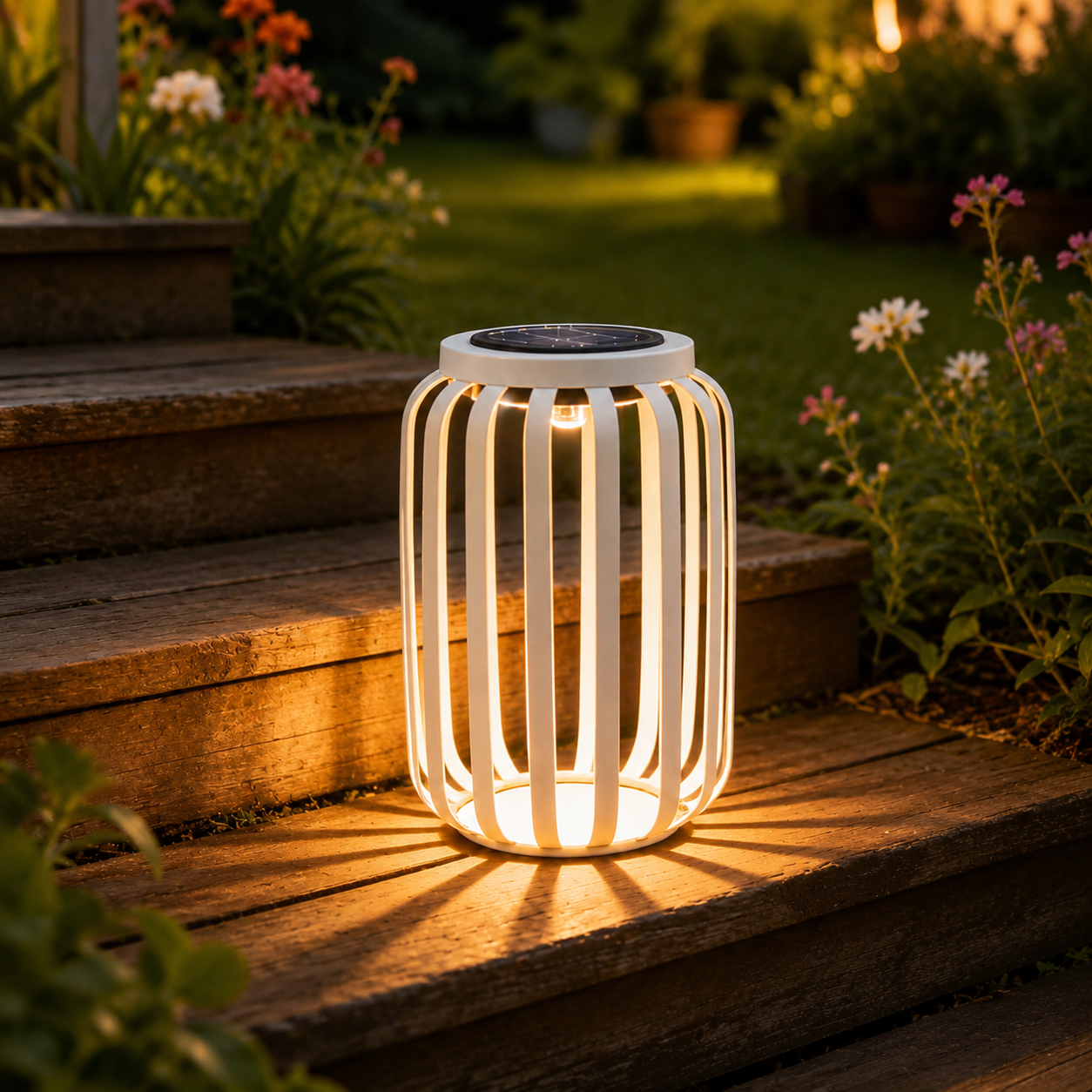 Luminous Minimalist Solar Lantern – White