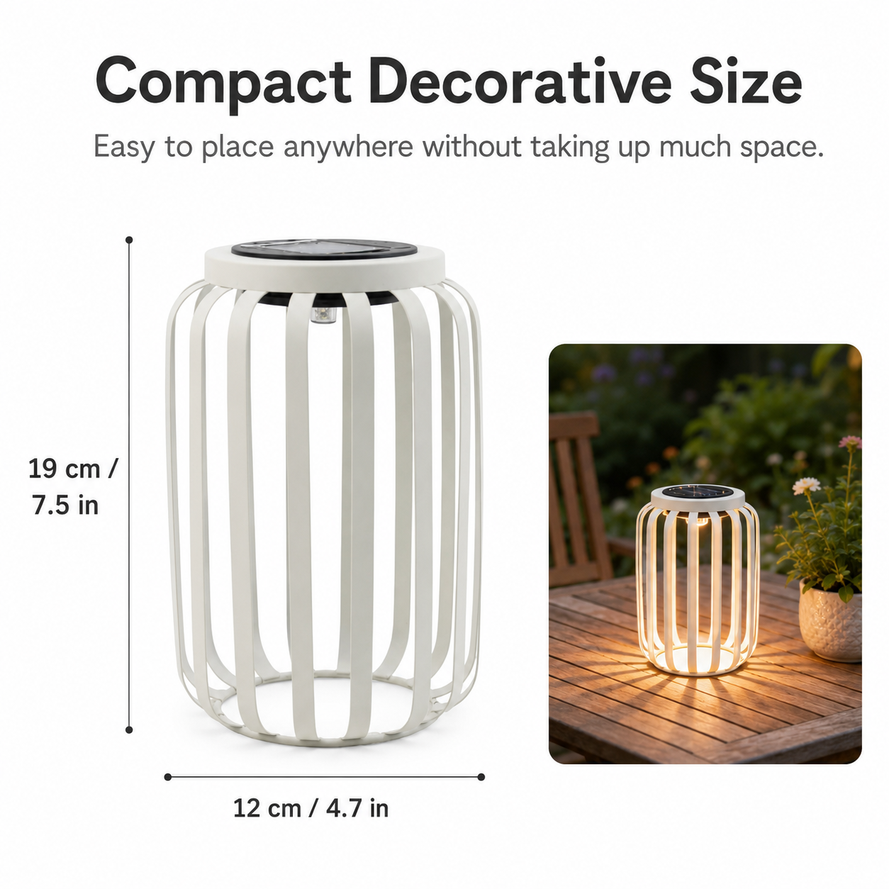 Luminous Minimalist Solar Lantern – White
