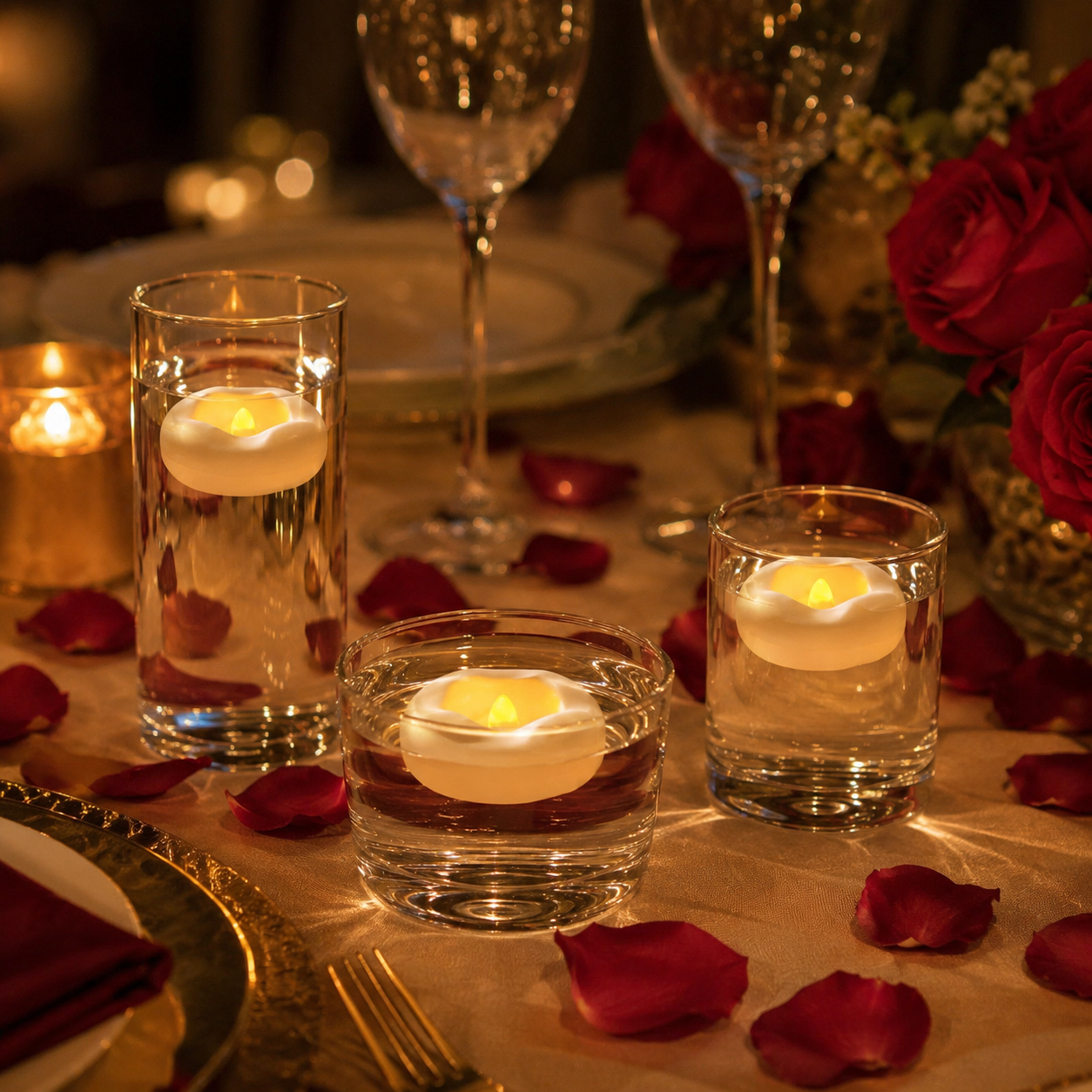 Floating LED Tea Lights Candles, Waterproof Flameless Floating Candles with Warm Yellow Flickering Light, Battery Operated Pool Candles for Bathtub, Wedding, Party, Home Decor, Pool & Spa Decorations