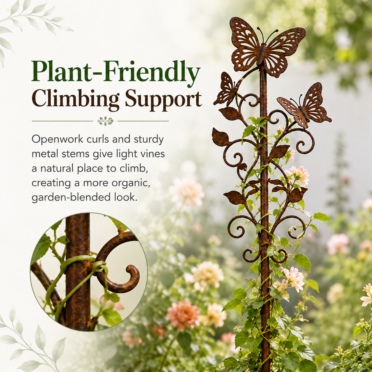 Rustic Metal Butterfly Garden Stake Decor, 11.81 Inch Decorative Butterfly Plant Stake for Flower Beds, Lawn, Patio, Yard, Planters & Outdoor Garden Decoration  Product Description
