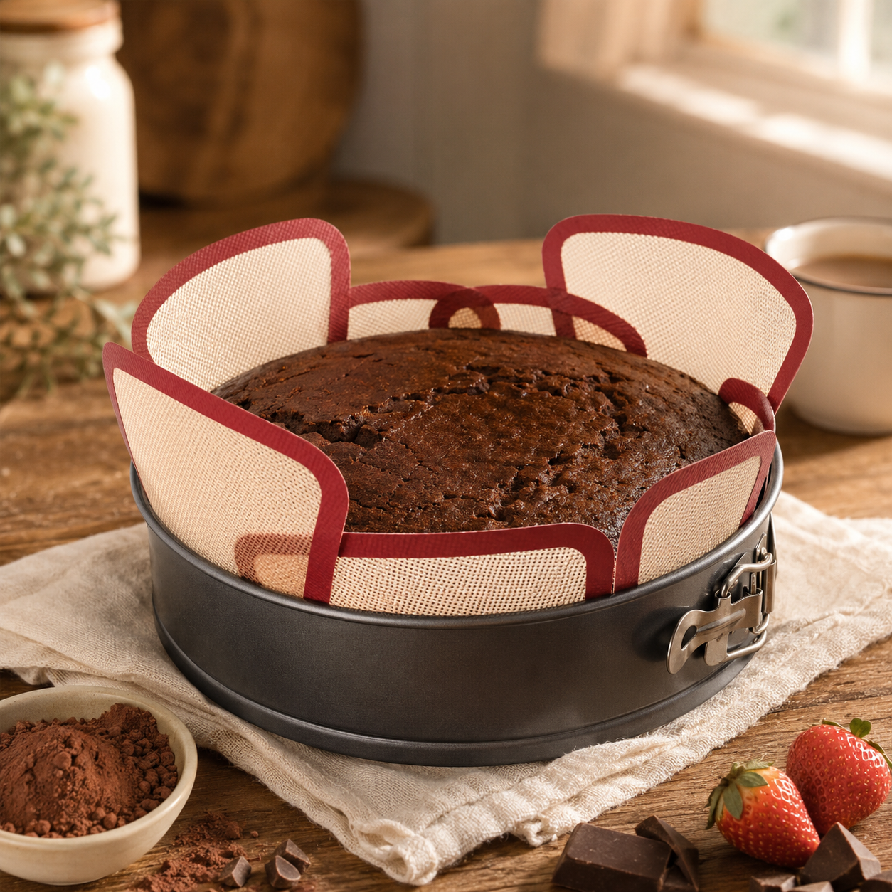 Reusable Silicone Springform Pan Liner for 9-Inch Cake Pans  Product Description