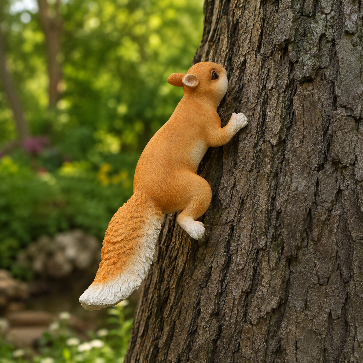 Cute Squirrel Garden Decor Figurines, 7-Style Woodland Outdoor Ornaments
