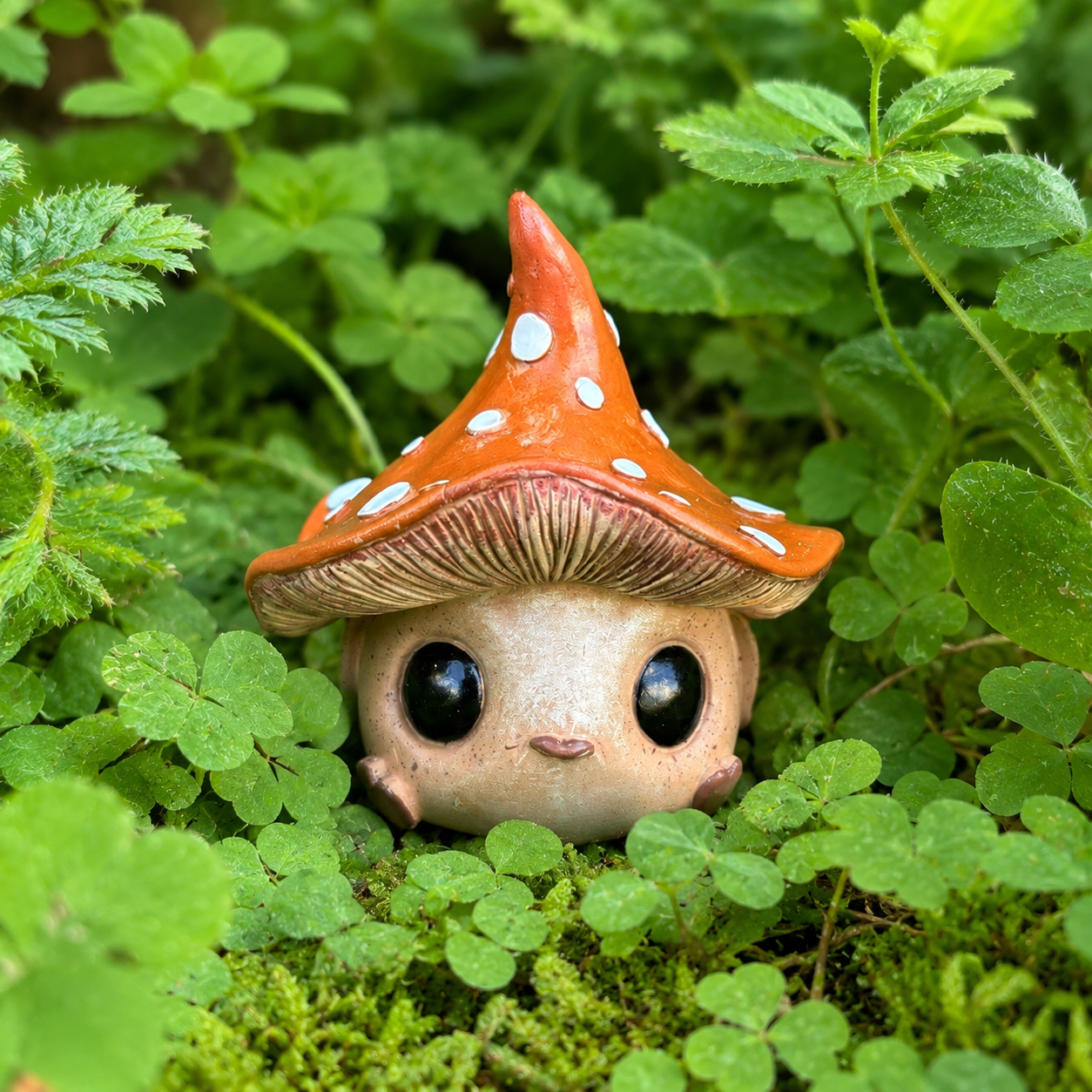 Mini Fairy Garden Figurines, Cute Alien Elf & Mushroom Elf Decor