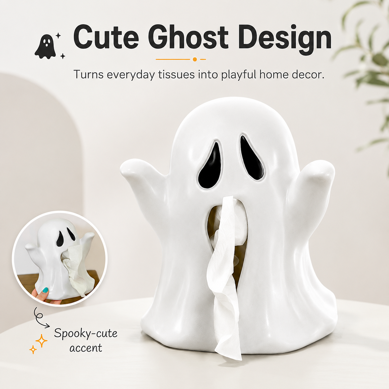 Cute Ghost Tissue Box Holder👻