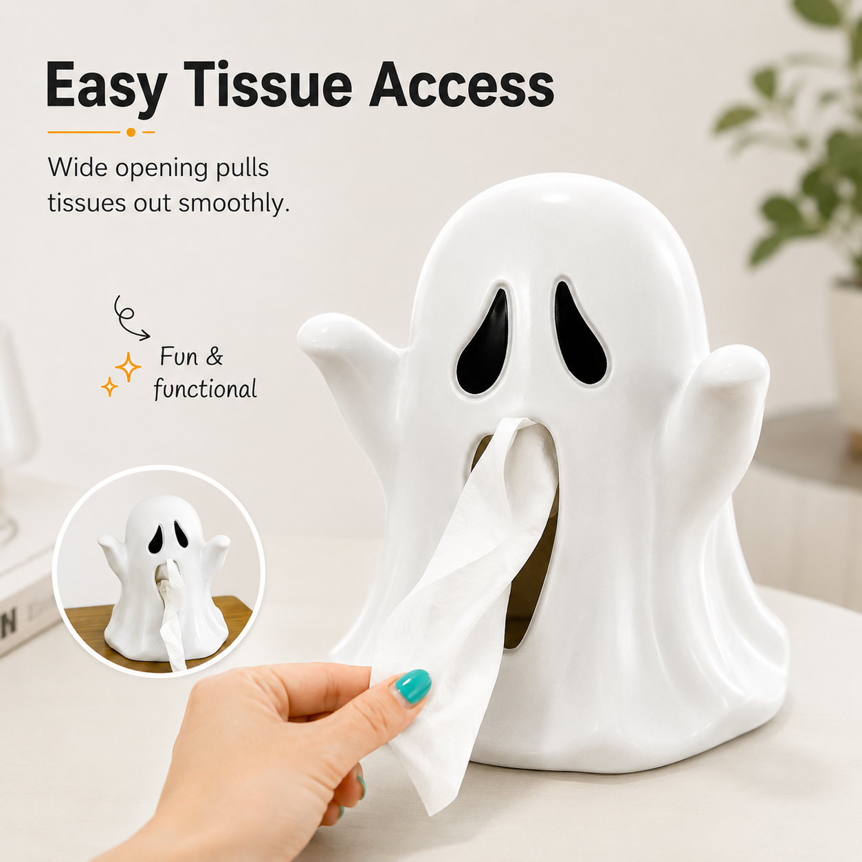 Cute Ghost Tissue Box Holder👻
