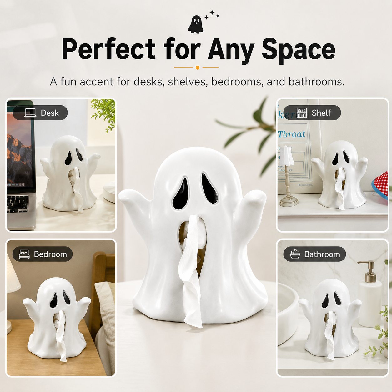 Cute Ghost Tissue Box Holder👻