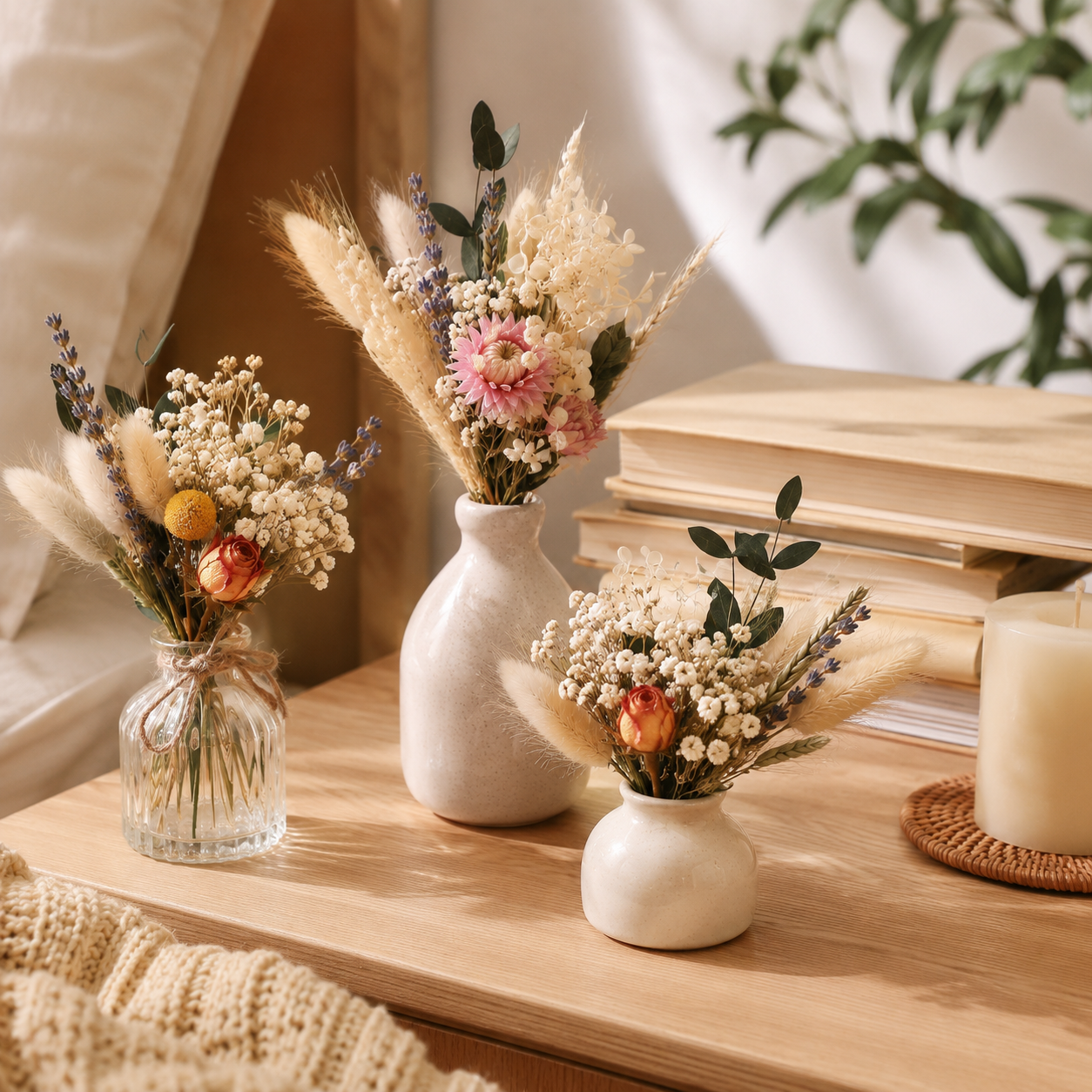 Dried Flower Bouquet Set, 7 Style Options for DIY Crafts, Vase Fillers & Home Décor 🌸