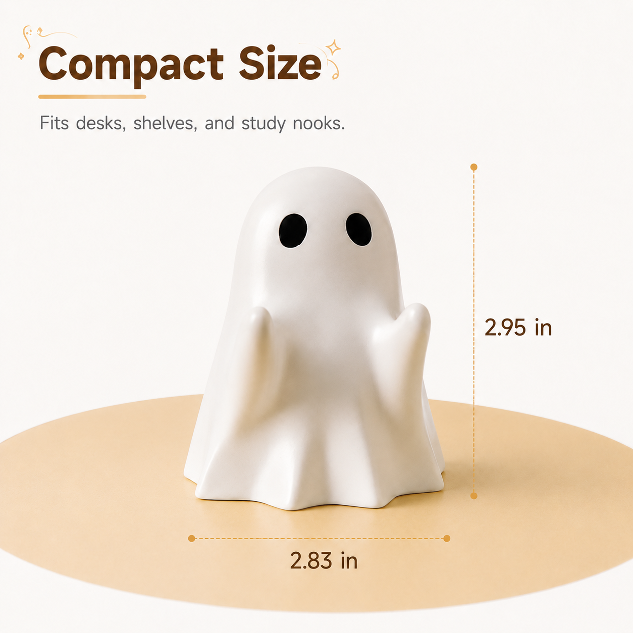 Cute Ghost Pen Holder, 2-Pack Mini Resin Desk Organizer 👻