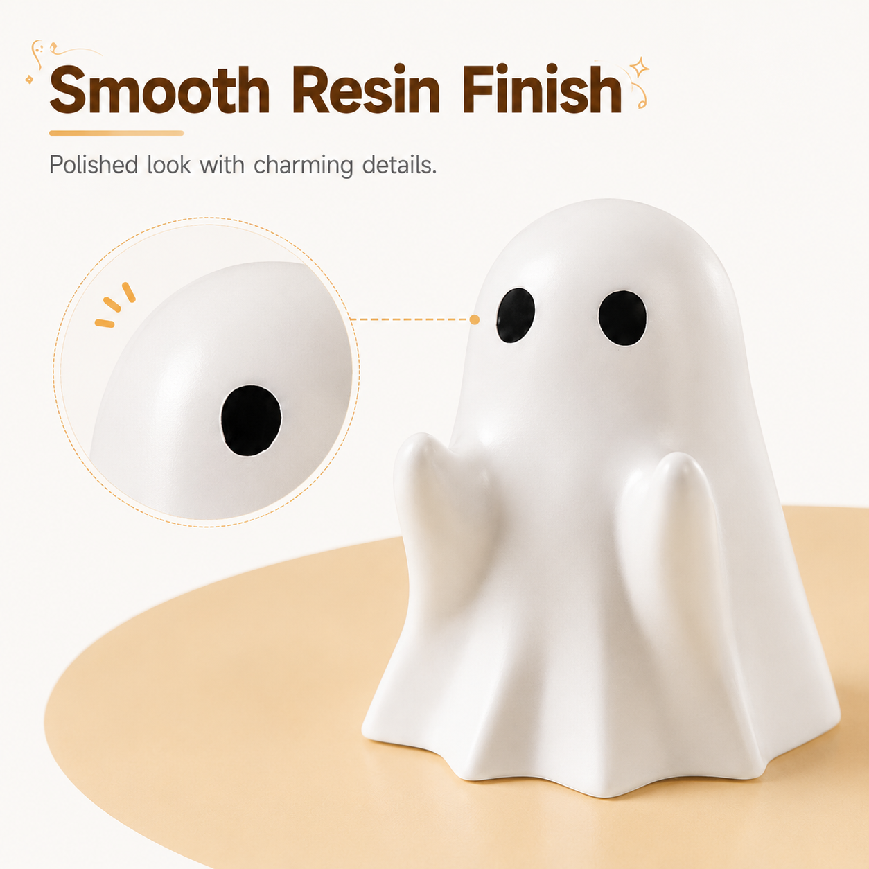 Cute Ghost Pen Holder, 2-Pack Mini Resin Desk Organizer 👻