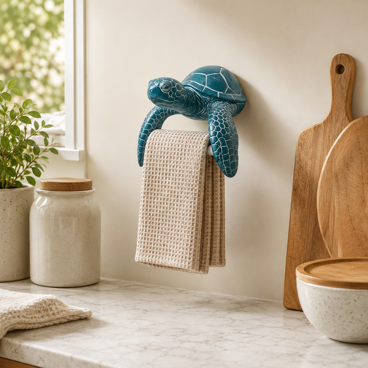 Sea Turtle Wall-Mount Toilet Paper Holder 🐢