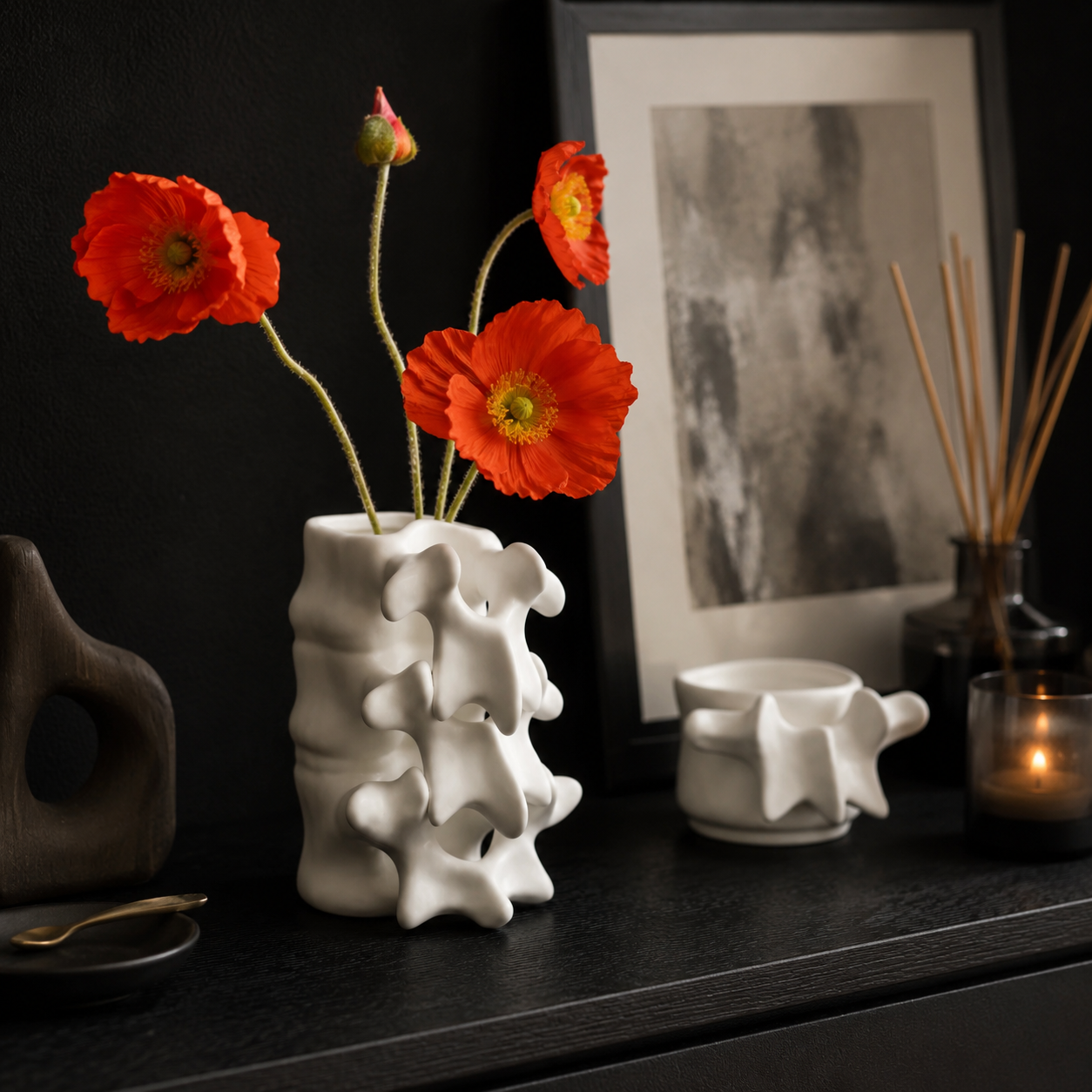 Spine Bone Ceramic Mug & Teacup