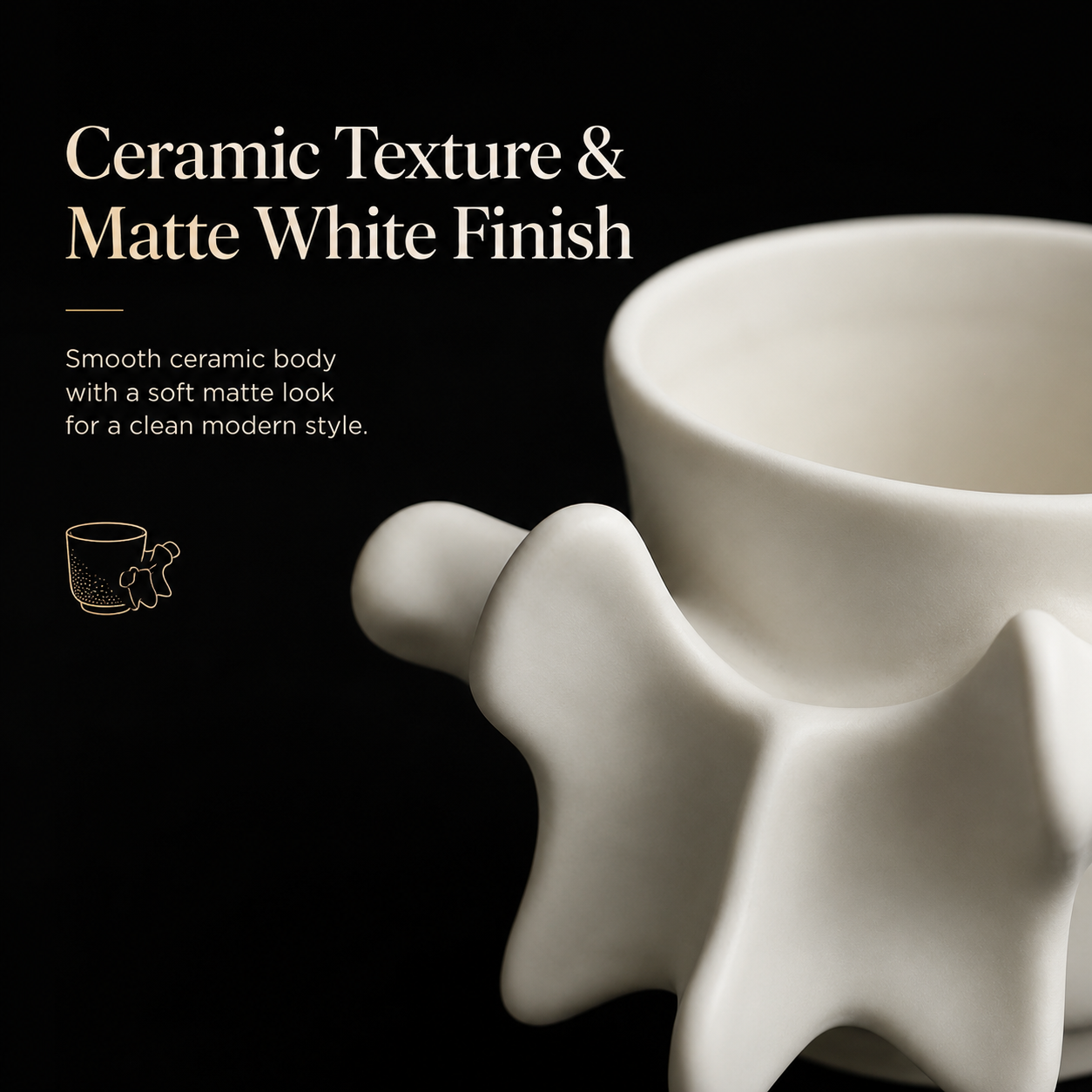 Spine Bone Ceramic Mug & Teacup
