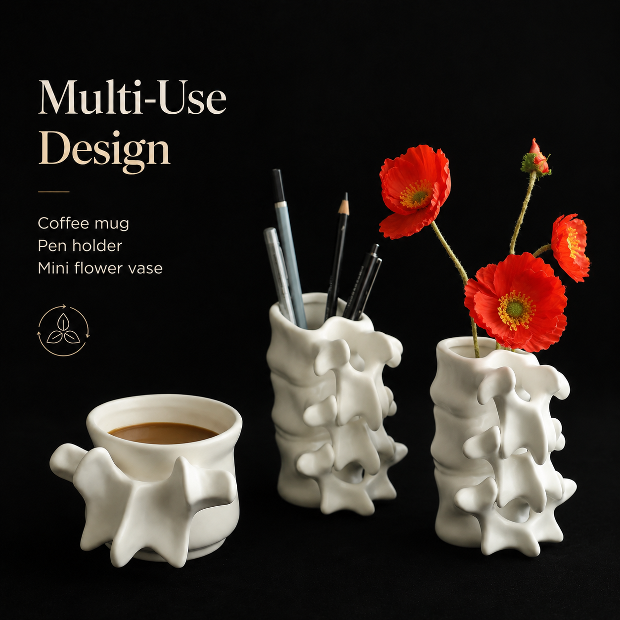 Spine Bone Ceramic Mug & Teacup