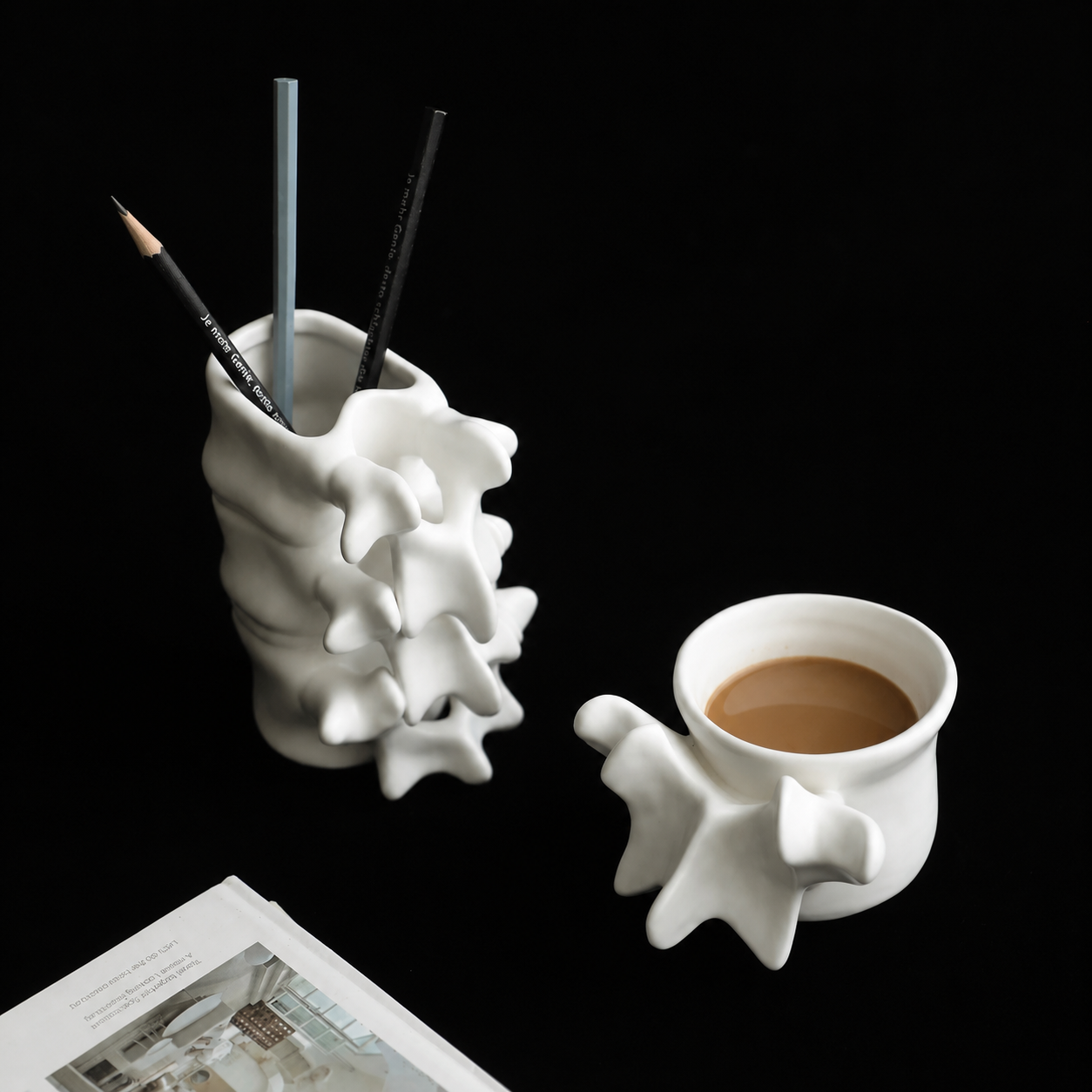 Spine Bone Ceramic Mug & Teacup