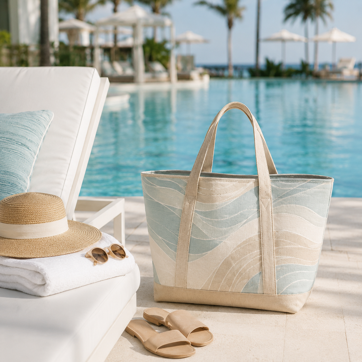 Coastal Wave Lightweight Beach Tote Bag