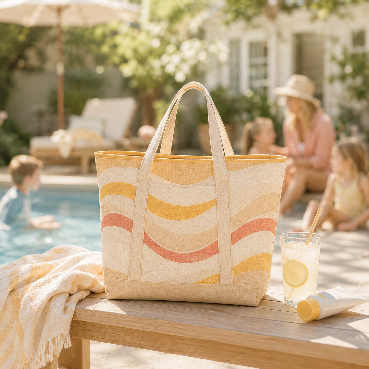 Coastal Wave Lightweight Beach Tote Bag