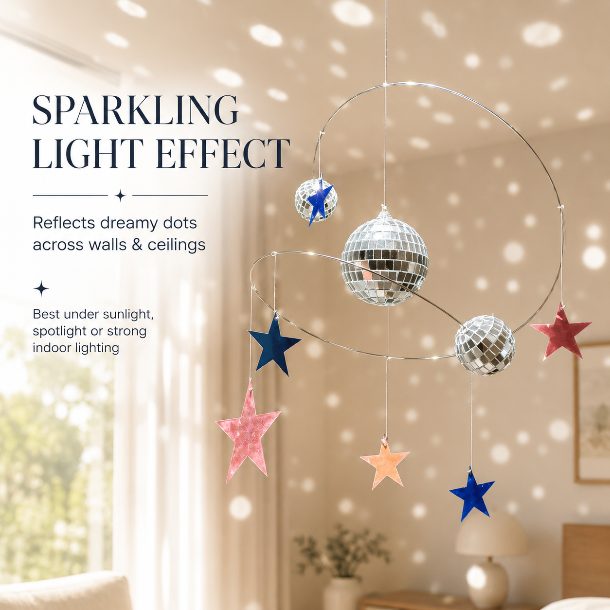 Star Orbit Disco Ball Hanging Decor – Celestial Mirror Ball