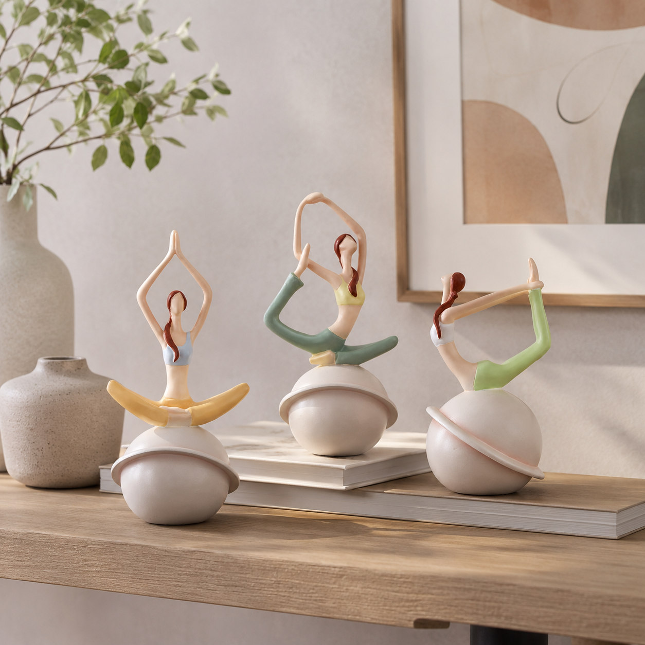 Moon Yoga Resin Figurine Decor