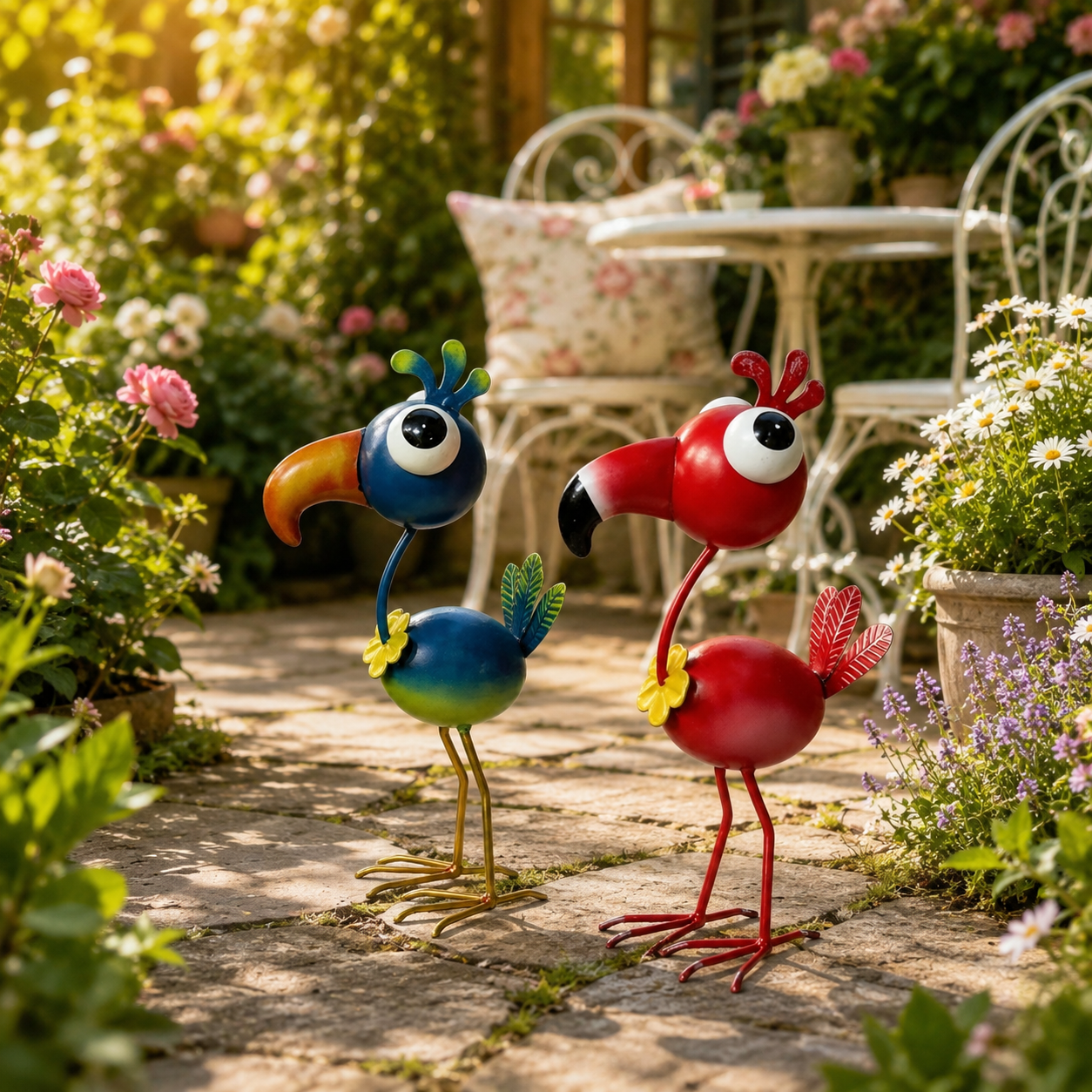 3D Metal Flamingo Garden Decor – Whimsical Iron Flamingo Statue for Outdoor Yard, Patio & Lawn 🦩