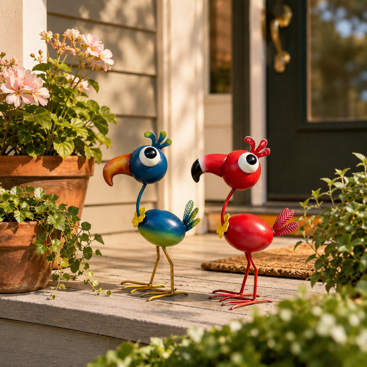 3D Metal Flamingo Garden Decor – Whimsical Iron Flamingo Statue for Outdoor Yard, Patio & Lawn 🦩