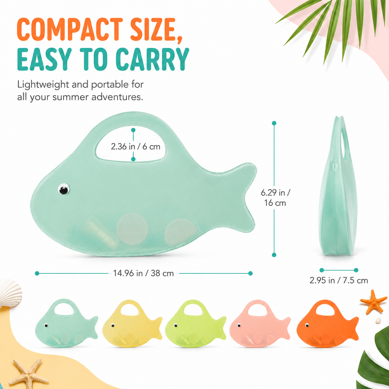 Fish-Shaped Jelly Beach Bag – Cute Translucent Mini Tote for Pool, Beach & Summer Outfits