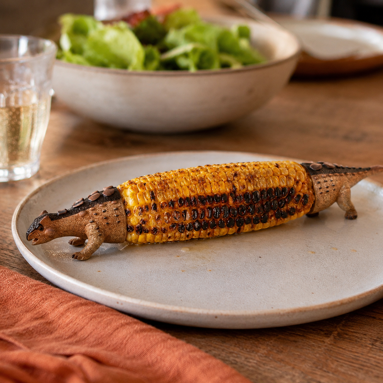 Dinosaur Corn Cob Holders for BBQ, Fun Dino Corn Skewers for Kids & Adults 🦖🌽
