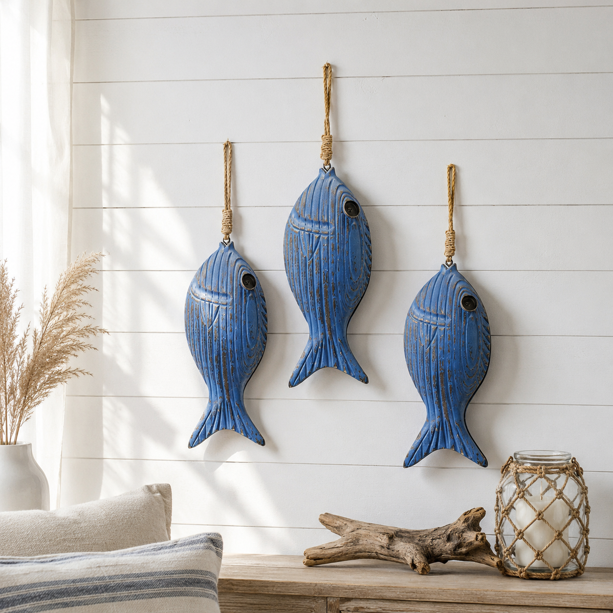 Mediterranean Wooden Fish Wall Decor