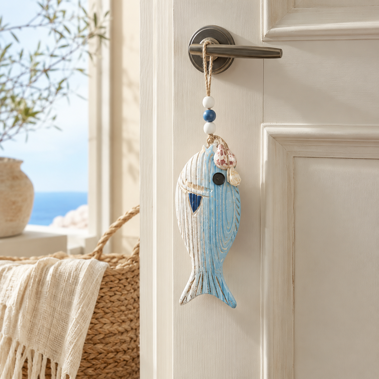 Mediterranean Wooden Fish Wall Decor