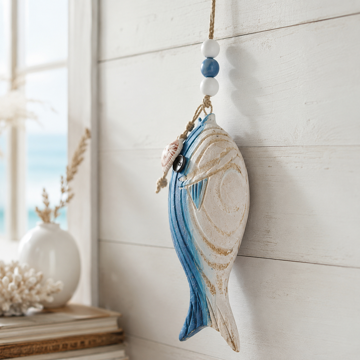 Mediterranean Wooden Fish Wall Decor