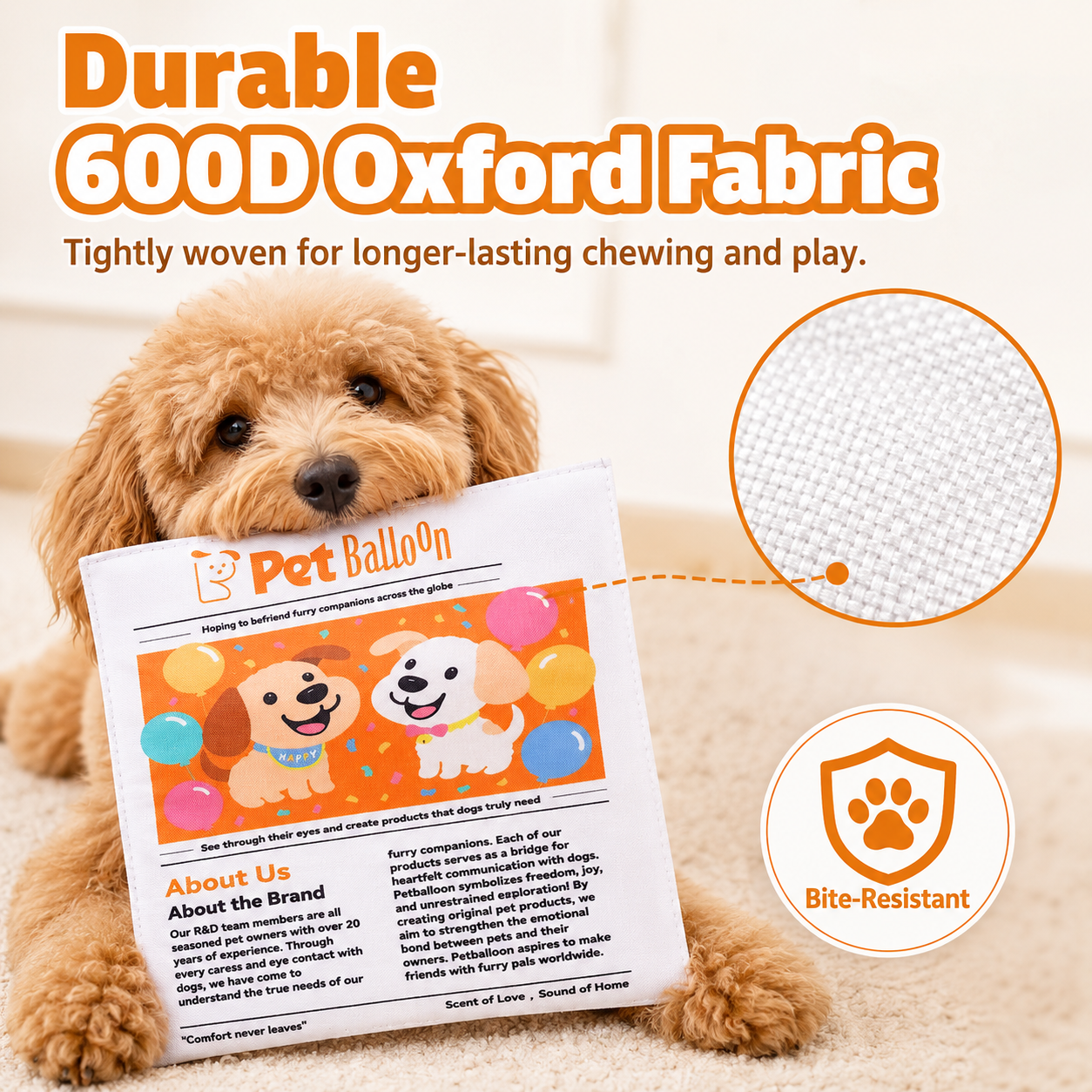 Pet Newspaper Dog Chew Toy Set – Crinkle Sound Oxford Fabric Puppy Training Toy 🐶
