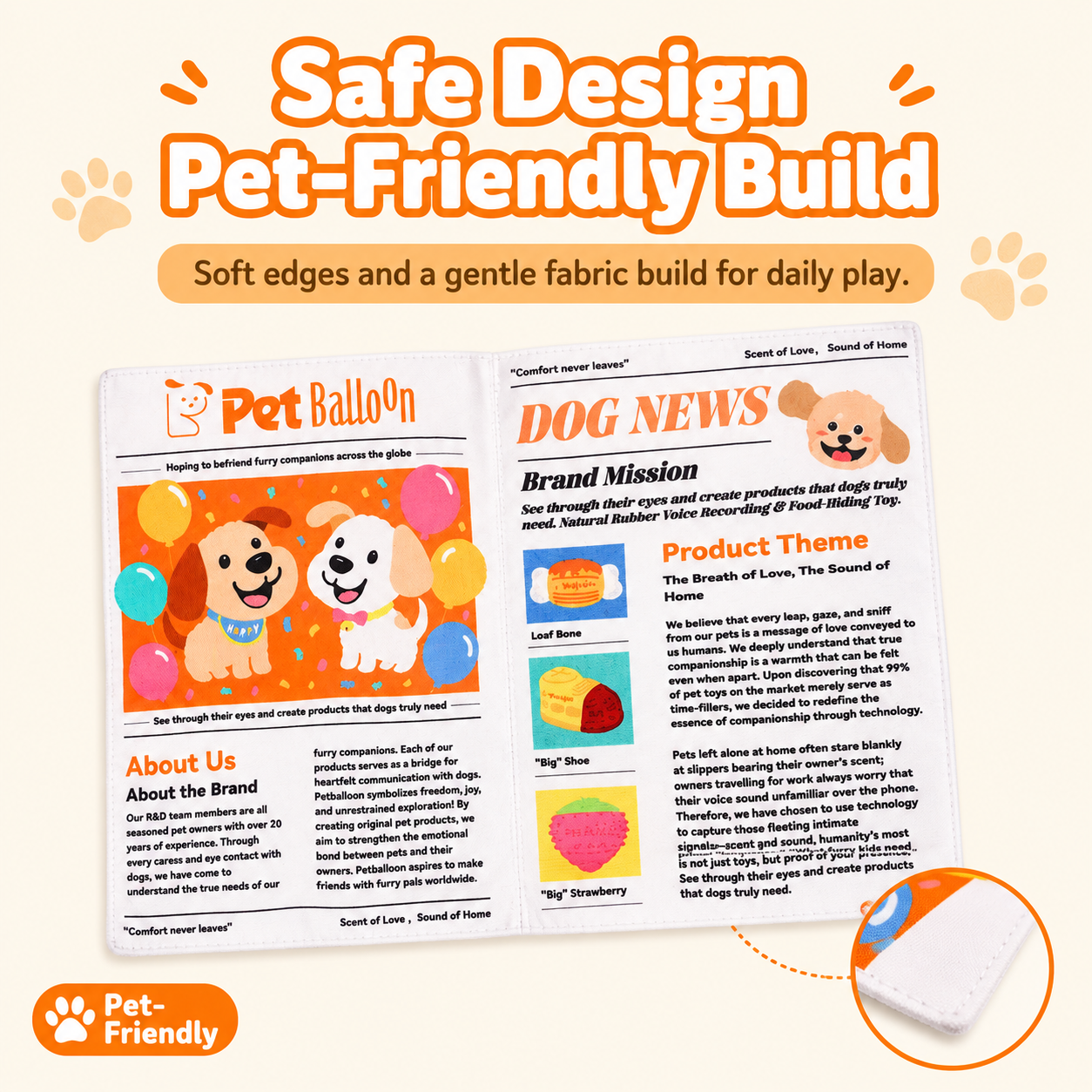 Pet Newspaper Dog Chew Toy Set – Crinkle Sound Oxford Fabric Puppy Training Toy 🐶