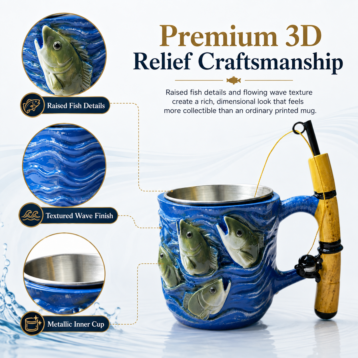 A unique 3D fishing mug that feels personal, collectible, and made for real anglers.