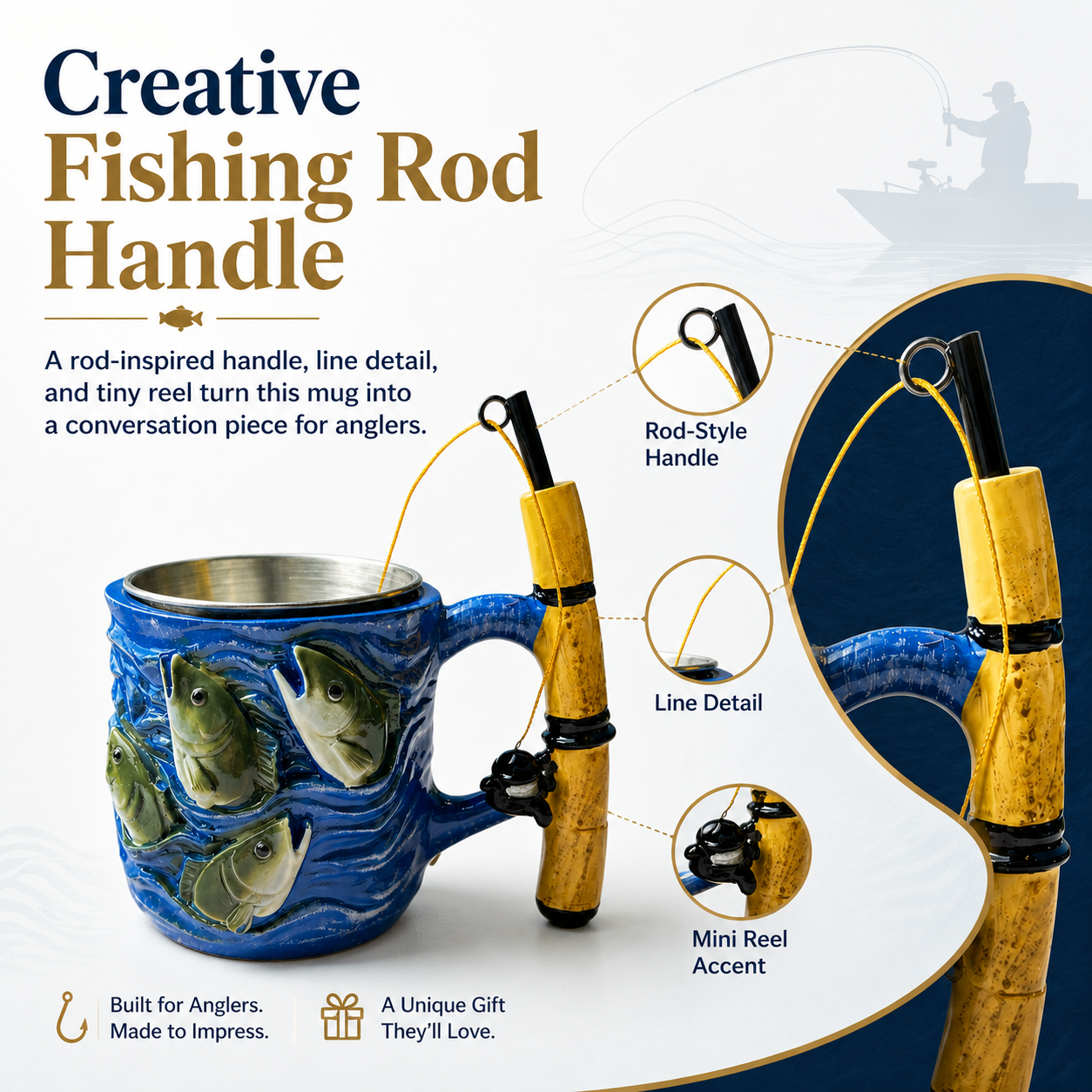A unique 3D fishing mug that feels personal, collectible, and made for real anglers.