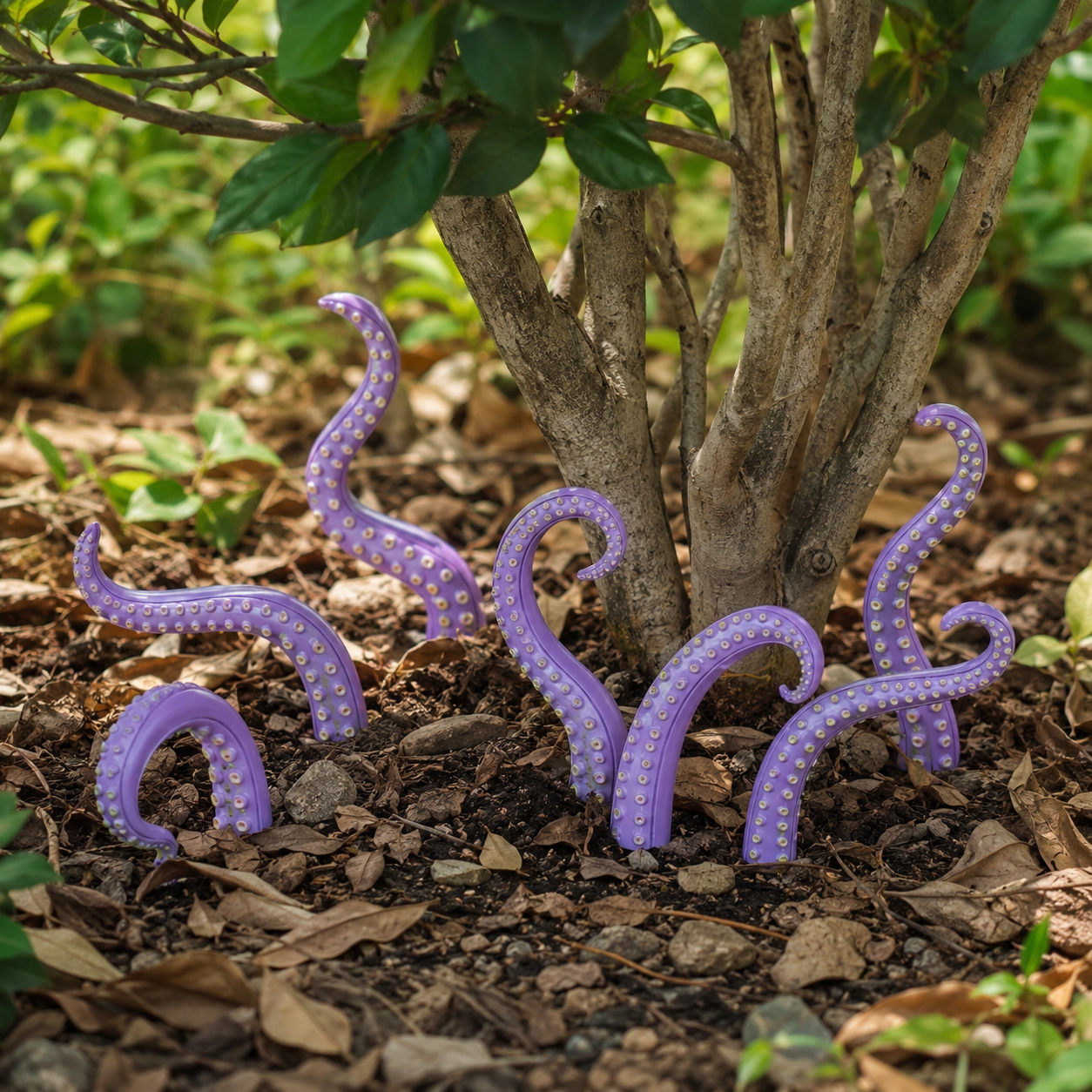 Octopus Tentacle Planter Decoration, 7 Pack Funny Plant Pot Stakes