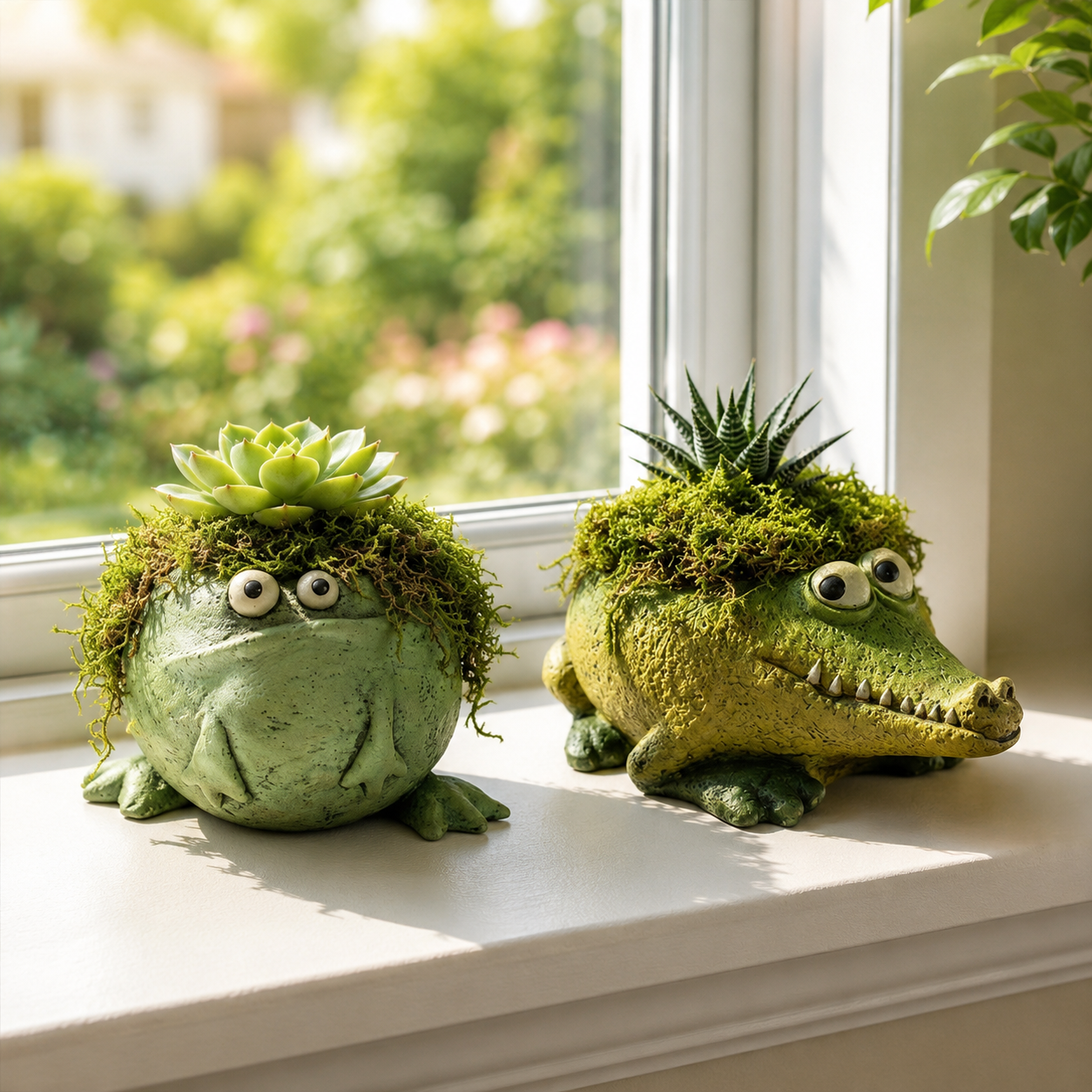 Whimsical Resin Animal Planter Pot for Succulents, Moss & Small Plants