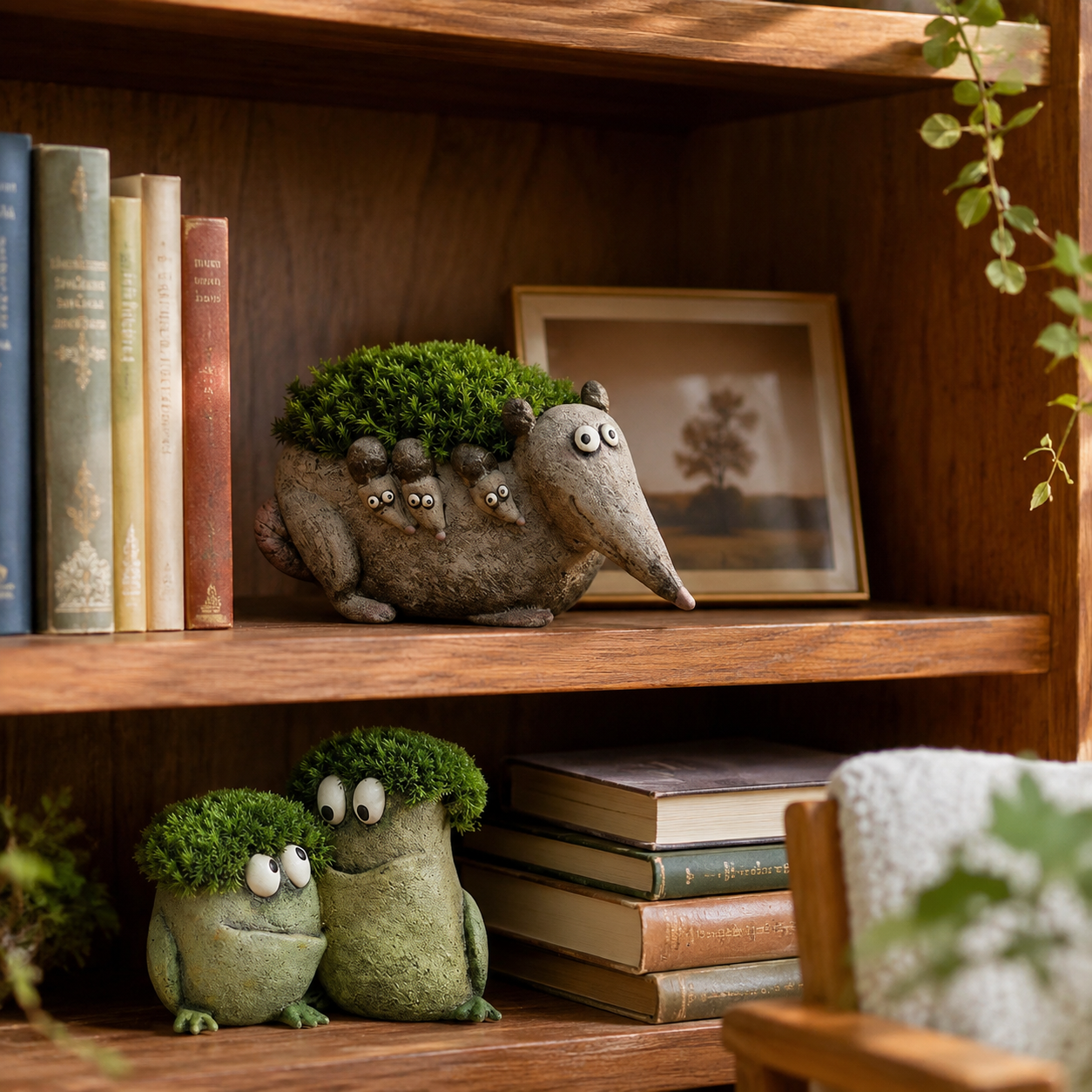 Whimsical Resin Animal Planter Pot for Succulents, Moss & Small Plants