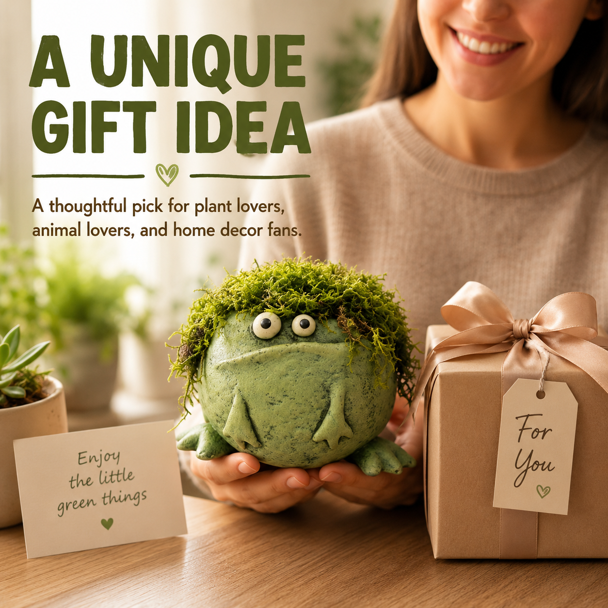 Whimsical Resin Animal Planter Pot for Succulents, Moss & Small Plants