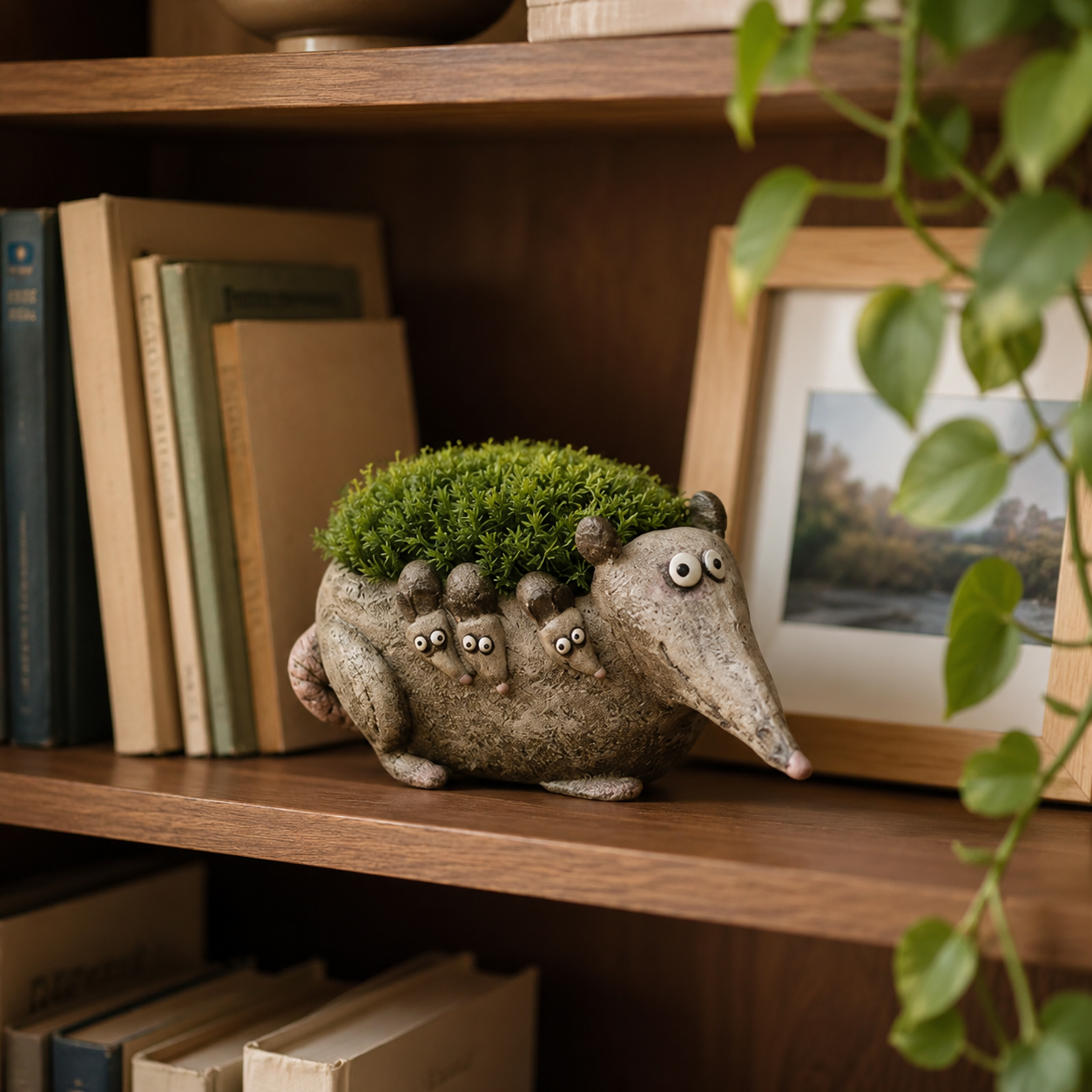 Whimsical Resin Animal Planter Pot for Succulents, Moss & Small Plants