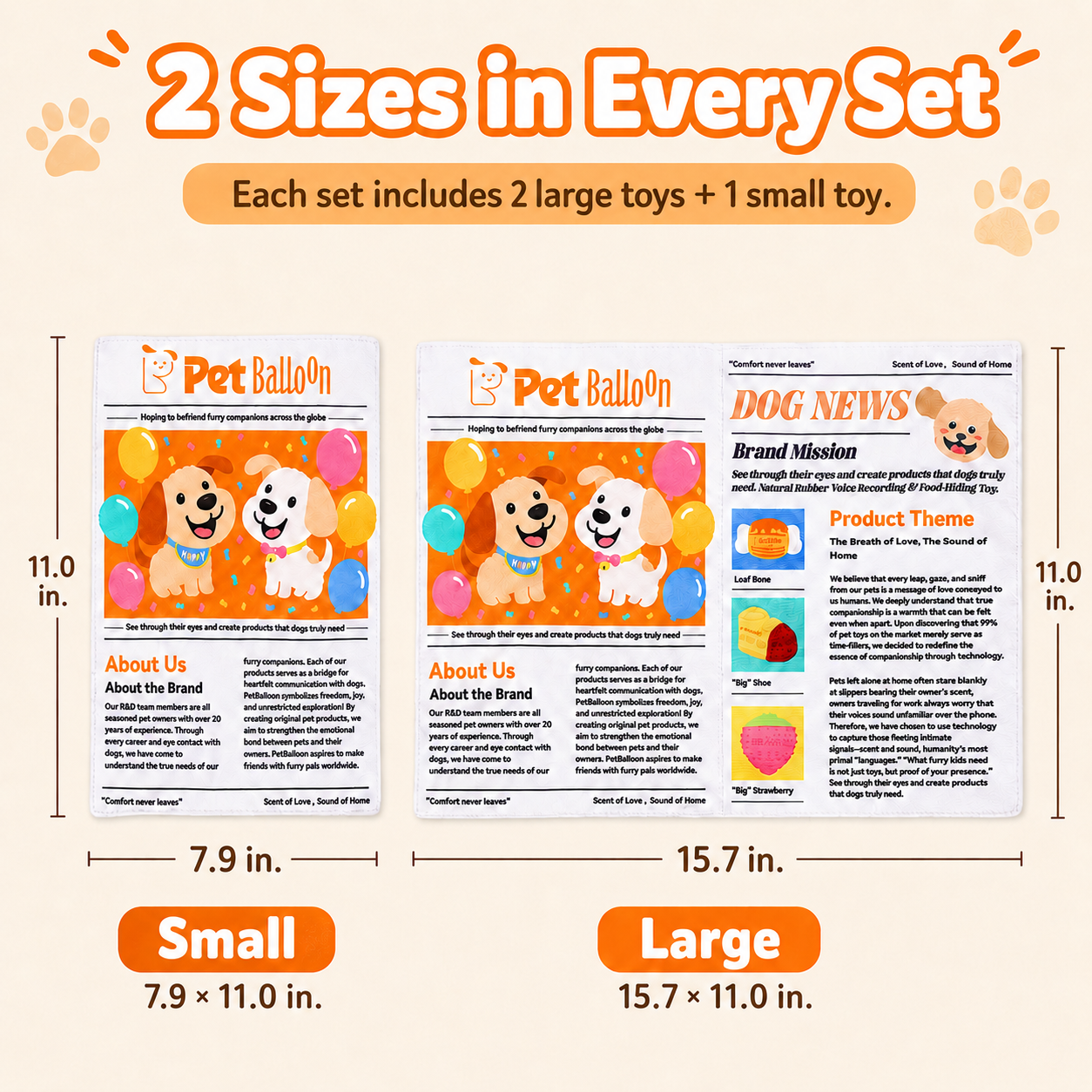 Pet Newspaper Dog Chew Toy Set – Crinkle Sound Oxford Fabric Puppy Training Toy 🐶