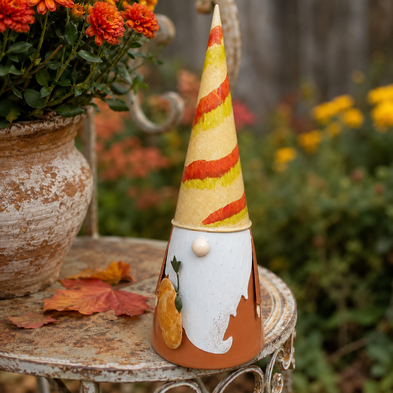 Seasonal Metal Gnome Decorations – Valentine, Harvest & Pilgrim Collection